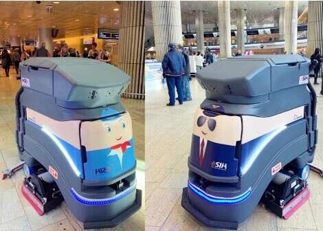 רובוטים מחטאים בנתב"ג // צילום: רשות שדות התעופה